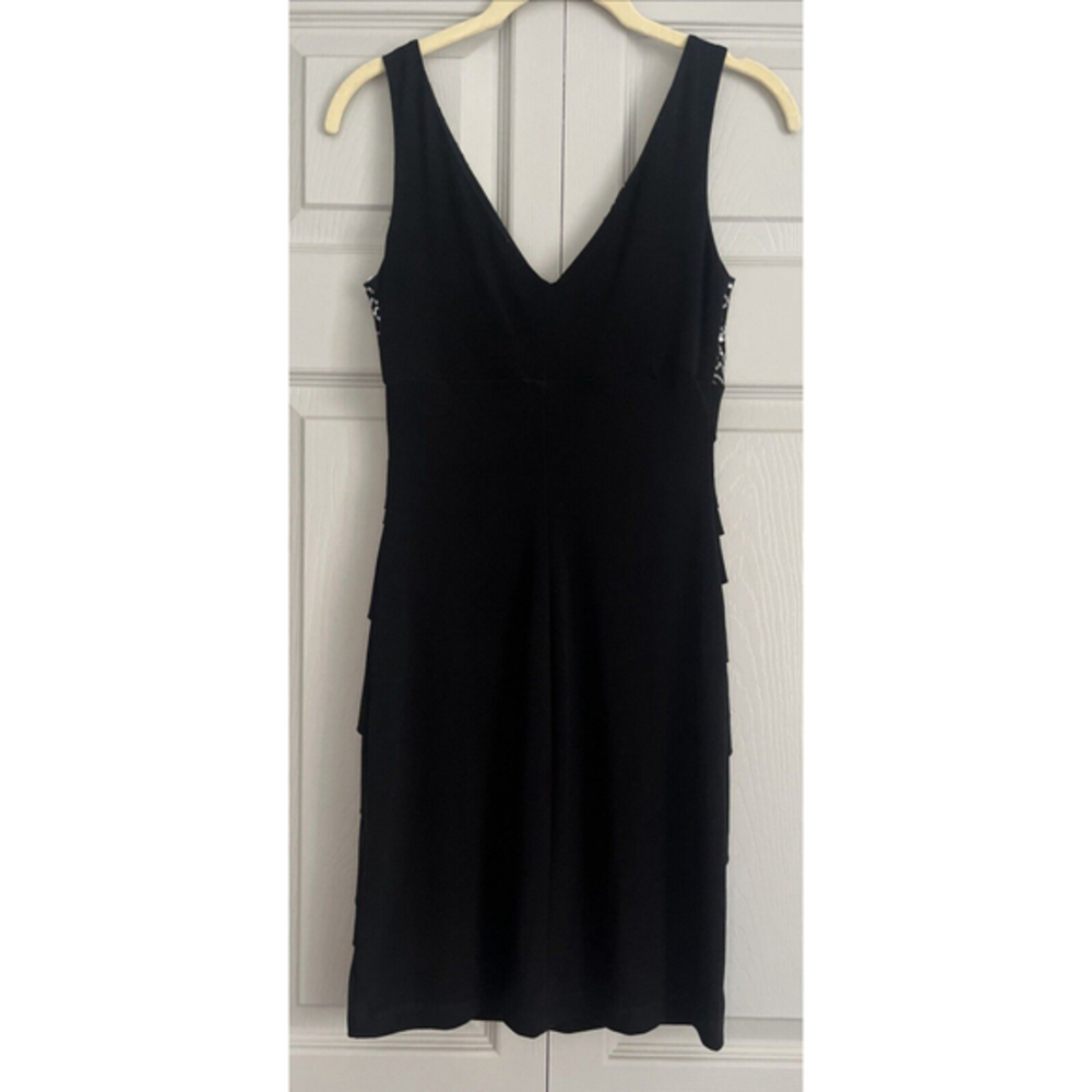 B. Smart Juniors‎ Sleeveless Black Plunge Bodycon Sequin Cocktail Dress Sz Small - Picture 8 of 16